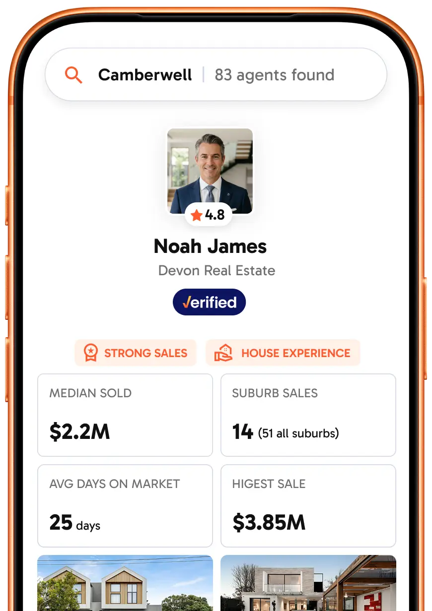 Vendo agent comparison profile on a phone
